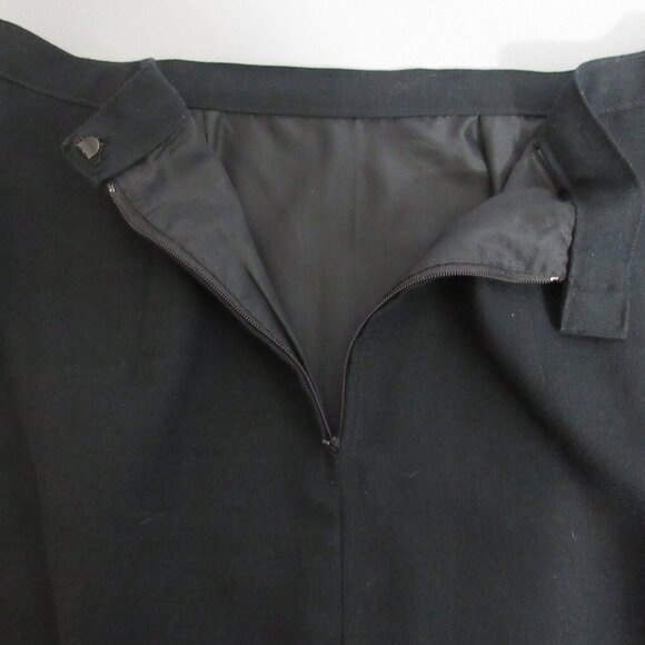Womens Skirt Sz M Pencil Straight Black Lined Back Zip Career 34" Waist 44" Hips - Picture 3 of 4